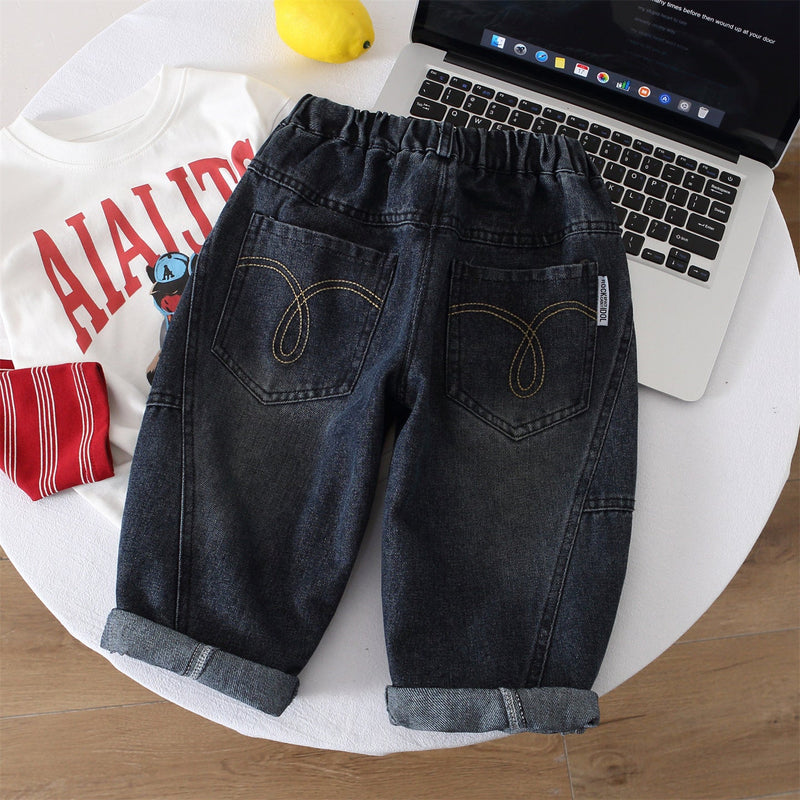 Boys' Casual Denim Tapered Pants
