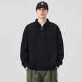 Men's Long-Sleeve Half-Zip Polo Shirt