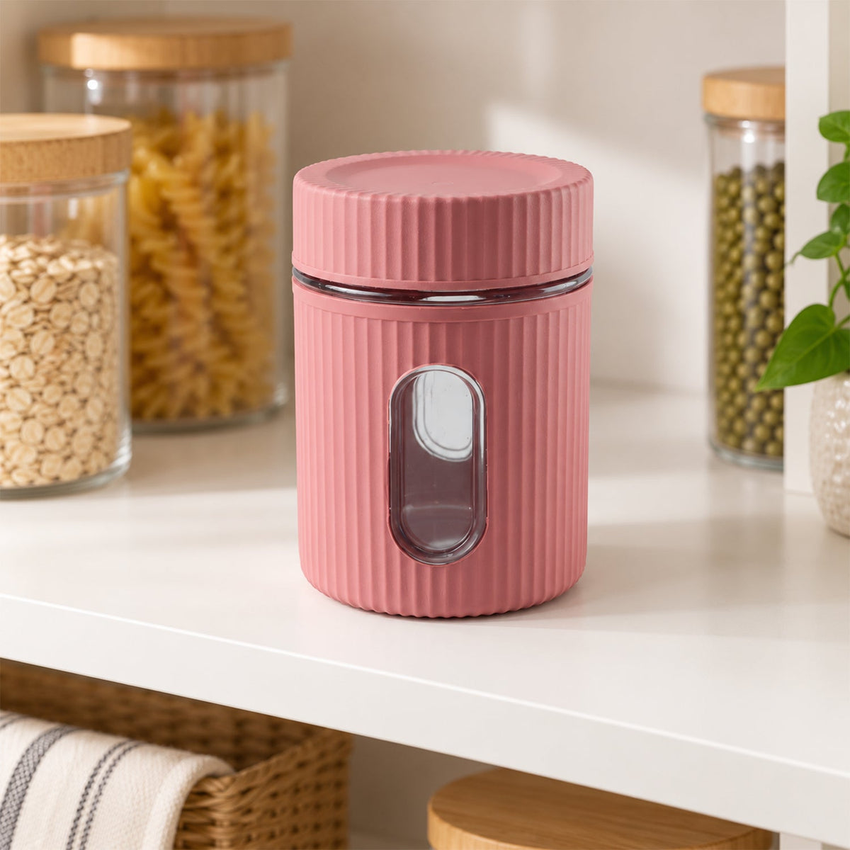 Plastic Storage Container 750 Ml With Window And Screw Lid (1 Pc)