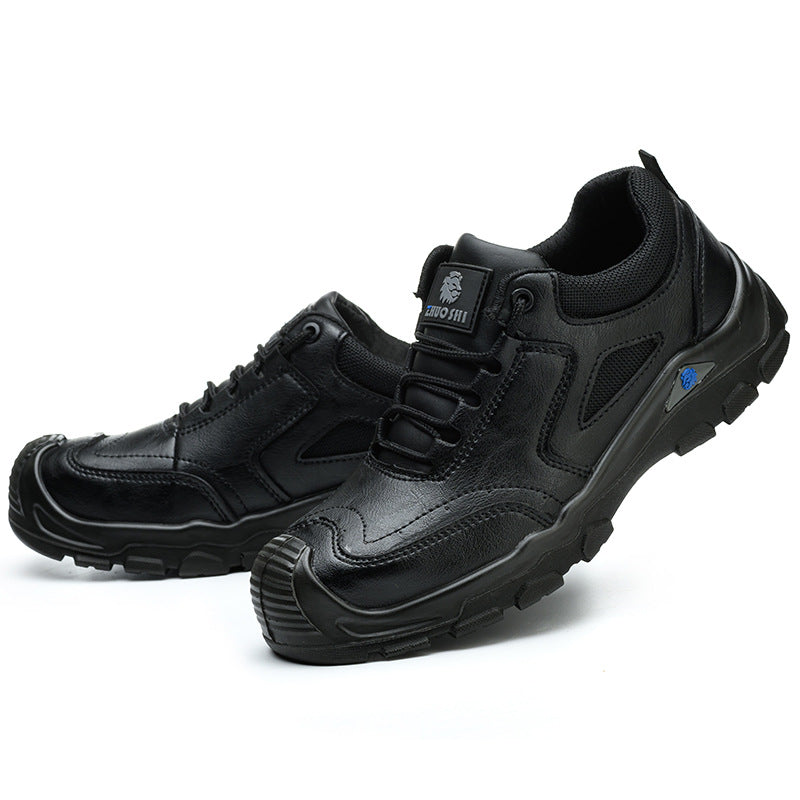 Custom Cowhide Leather Puncture &amp; Impact Resistant Safety Work Shoes