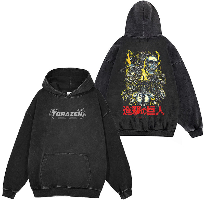 Vintage Attack on Giant Anime Men and Women's Hoodie