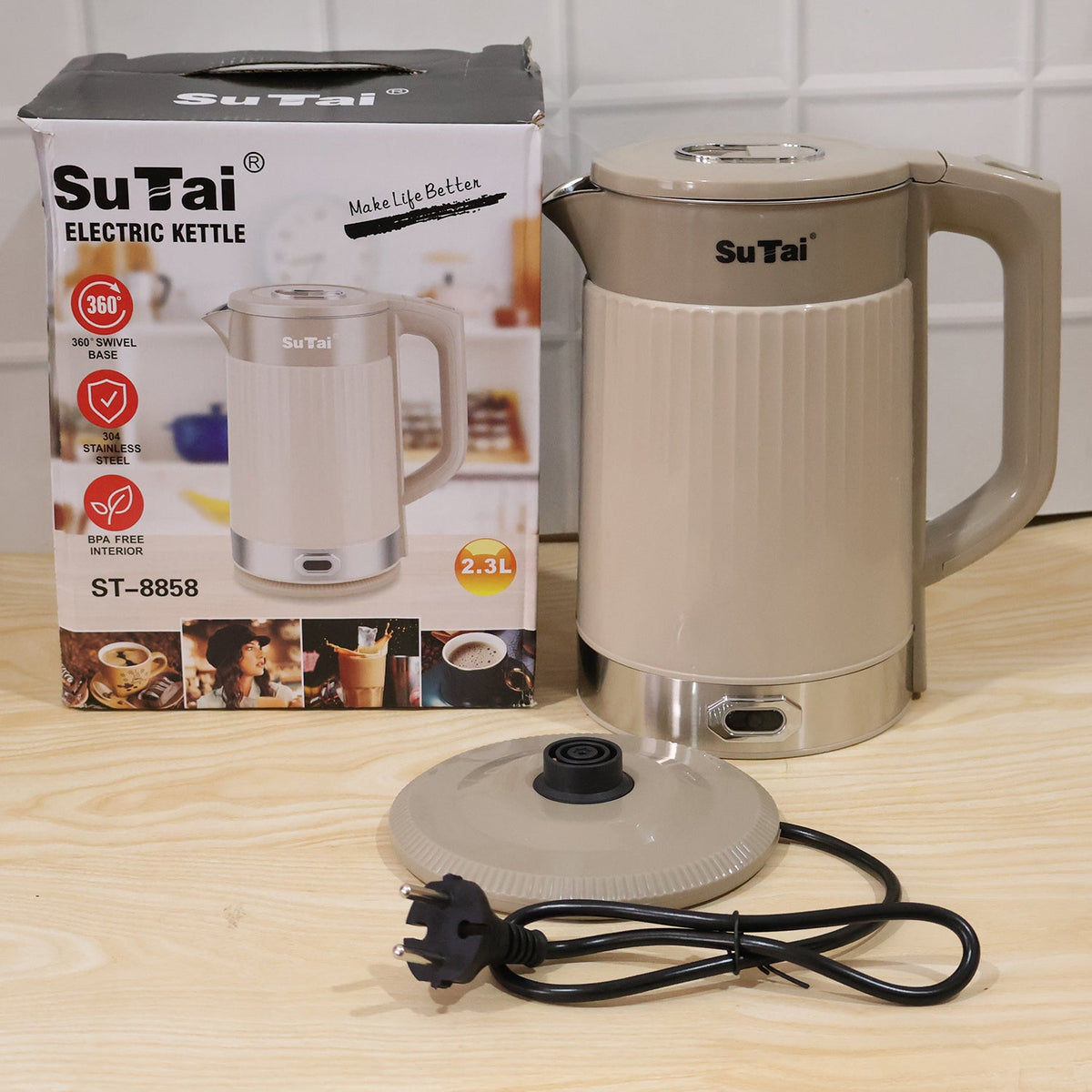 Electric Kettle 2.3 Litre Fast Boiling Water Kettle With Auto Shut-off (1 Pc)