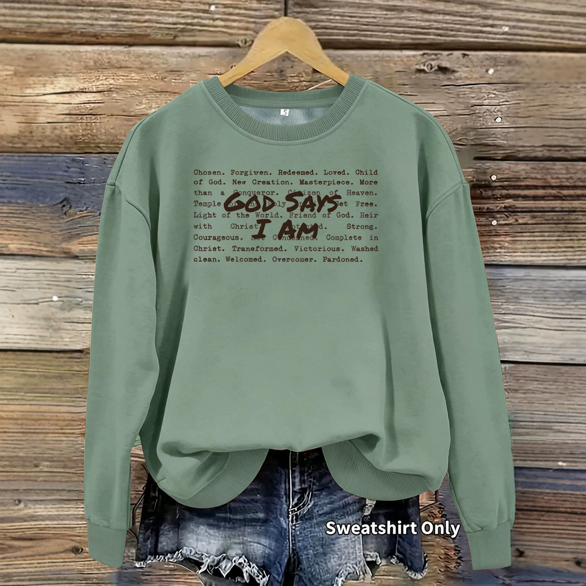 Loose round neck long sleeved hoodie