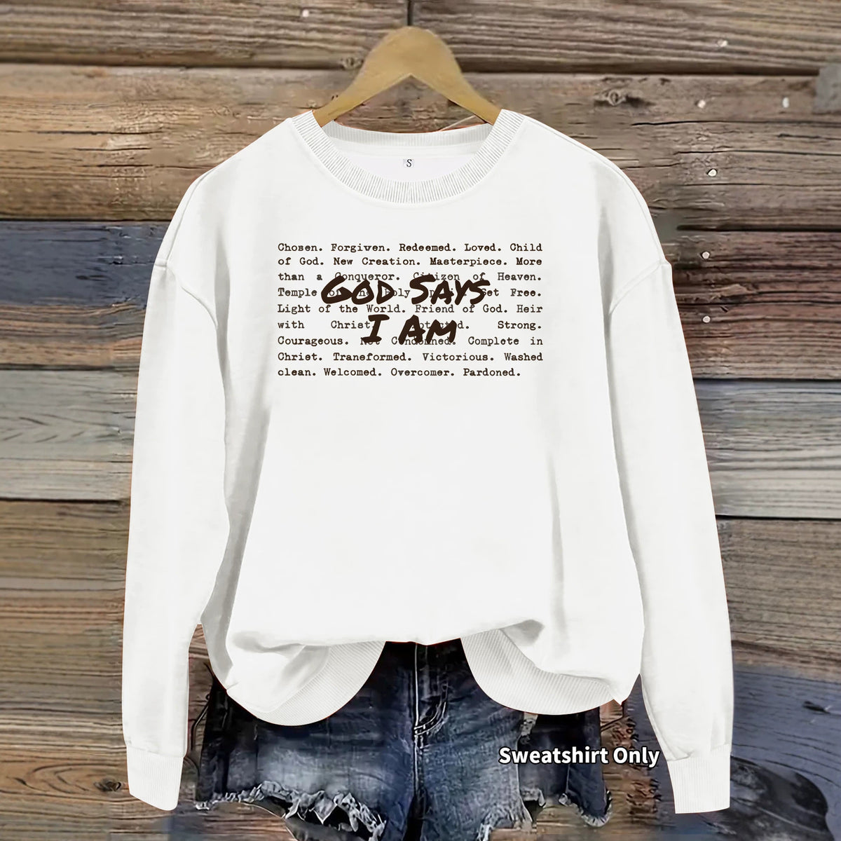 Loose round neck long sleeved hoodie