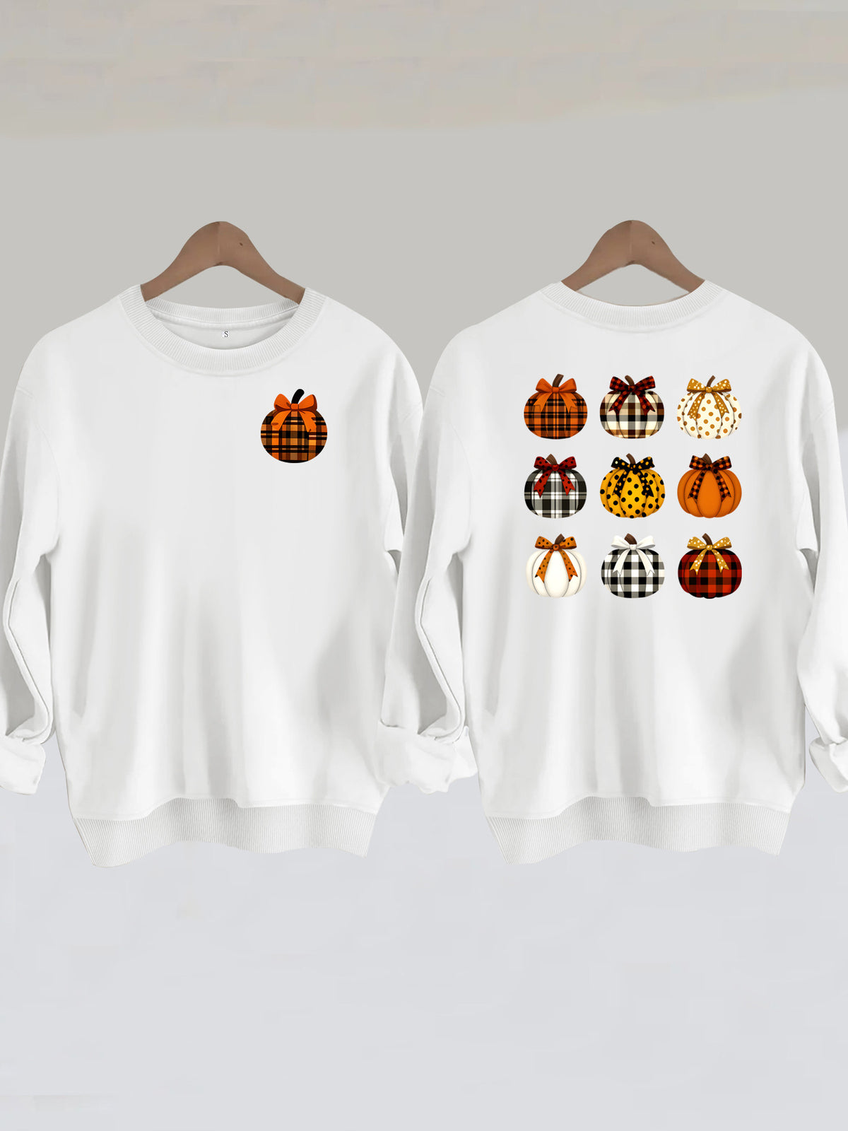 Printed round neck fleece hoodie