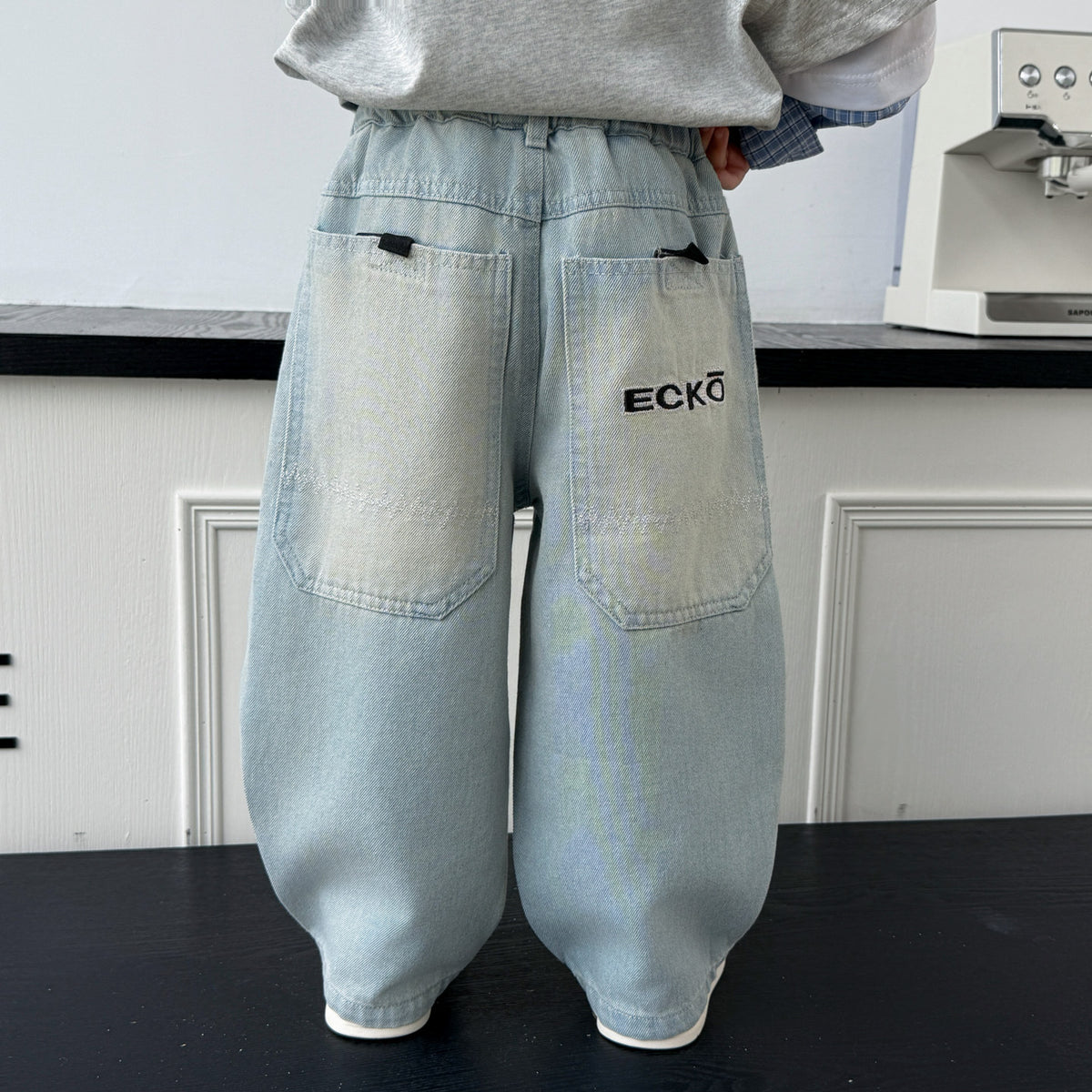 Curved Seam Denim Boys Pants