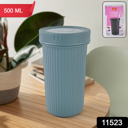 Apex Double Wall Inner Steel Travel Glass (500ml) Approx (1 Pc  Mix Color)