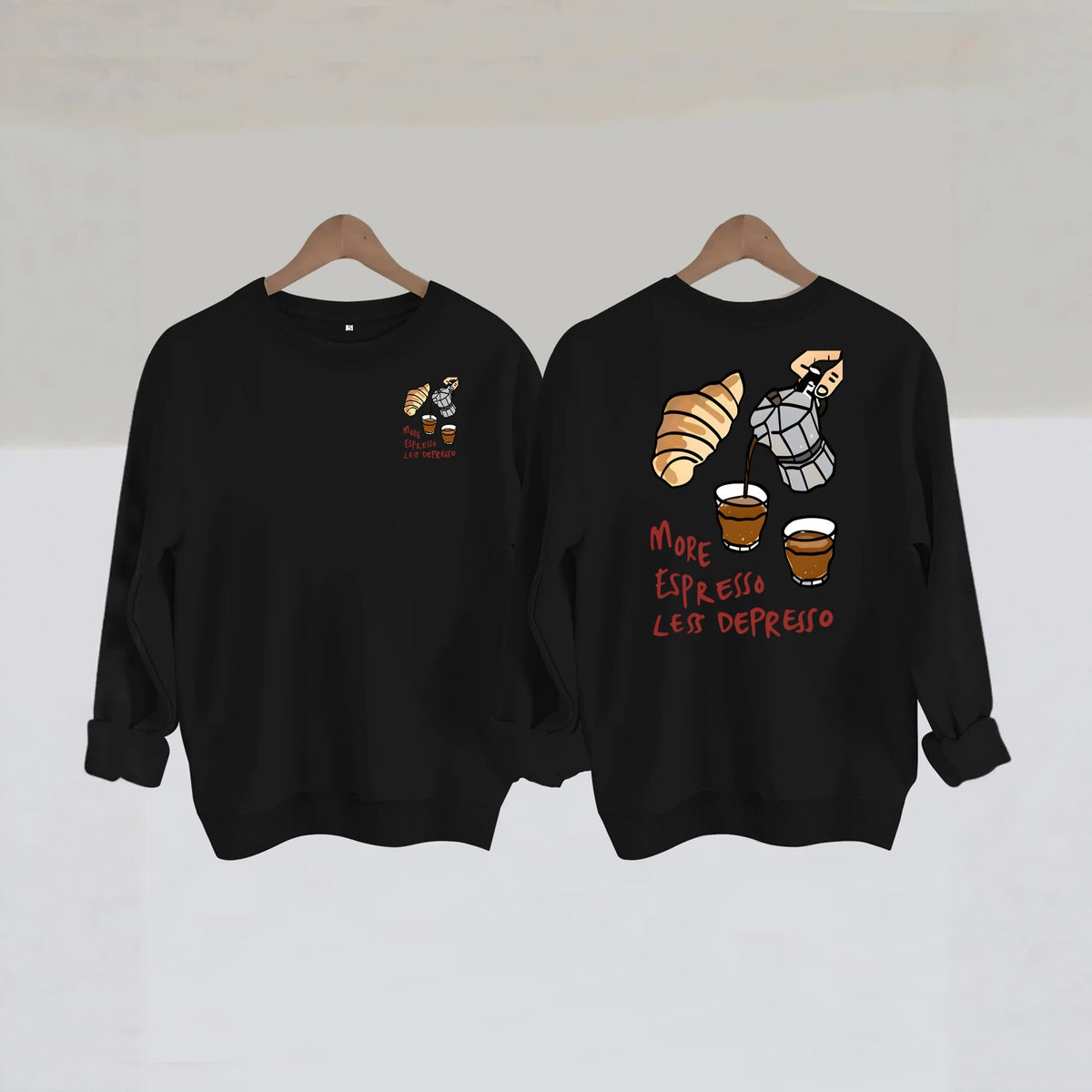 Men’s Coffee & Croissant Graphic Hoodie