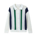 Contrast striped loose long sleeved top