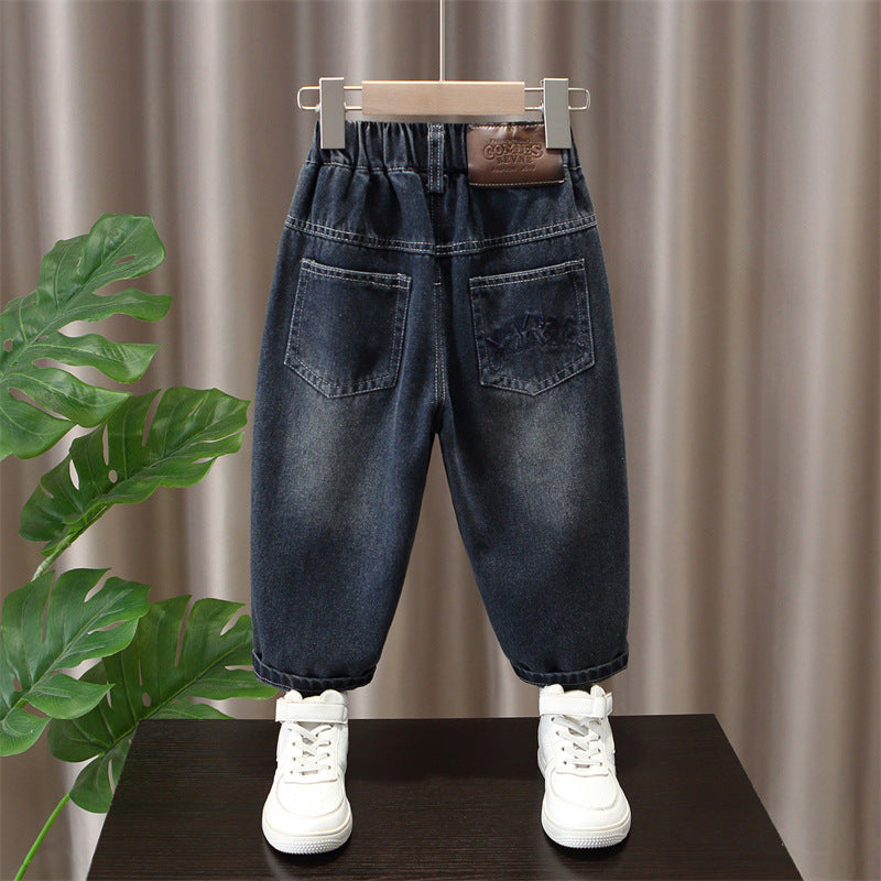 Boys Casual Straight Leg Denim Pants