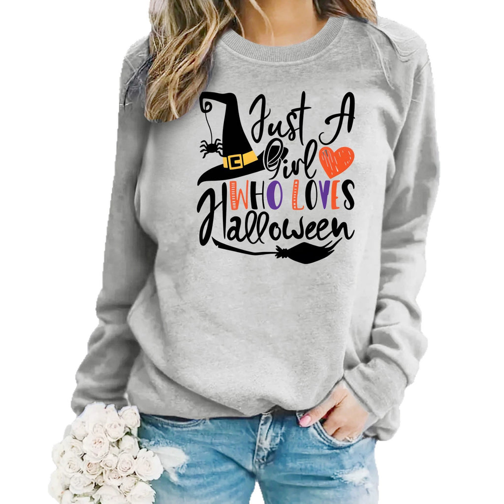 Pattern printed round neck fleece hoodie for women