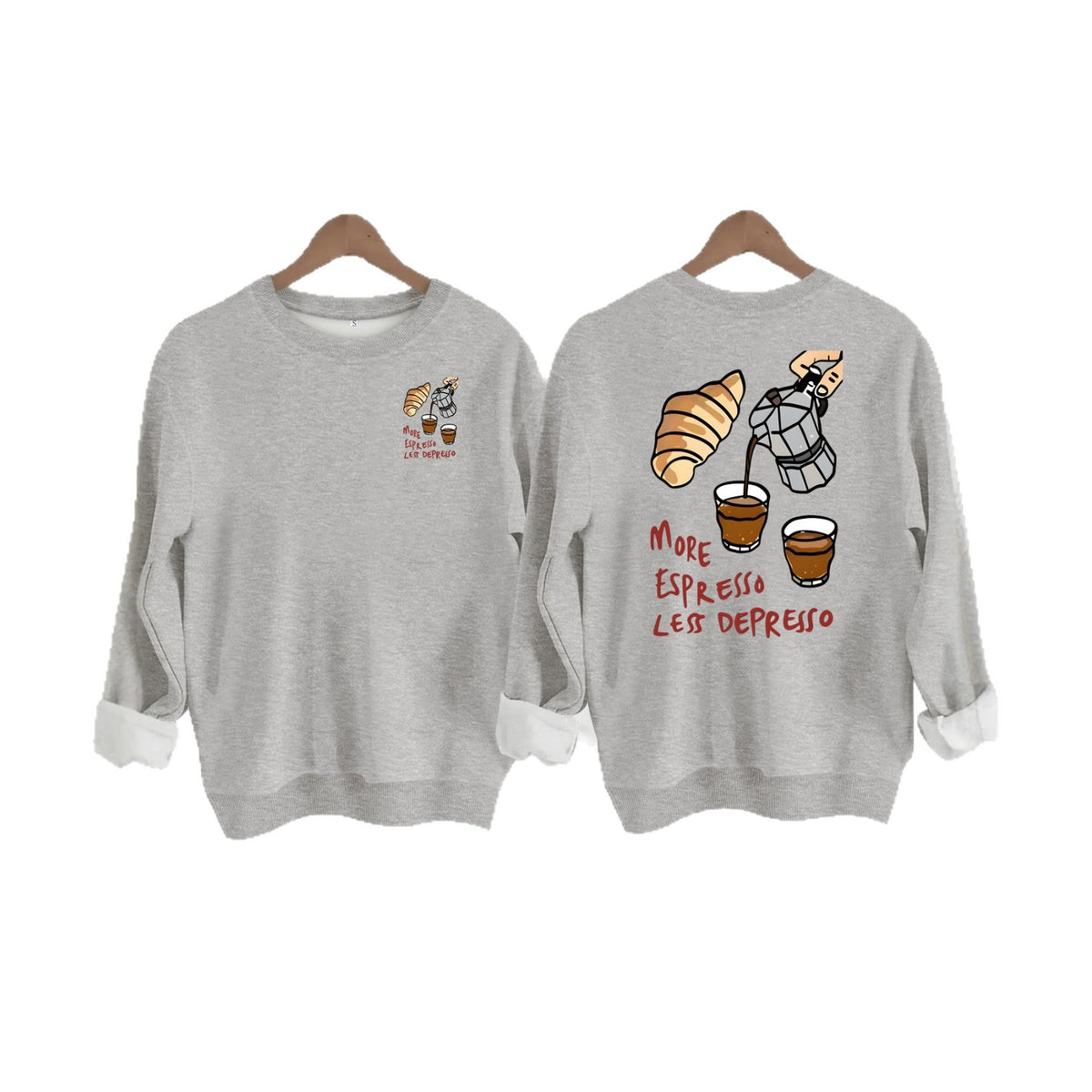 Men’s Coffee & Croissant Graphic Hoodie