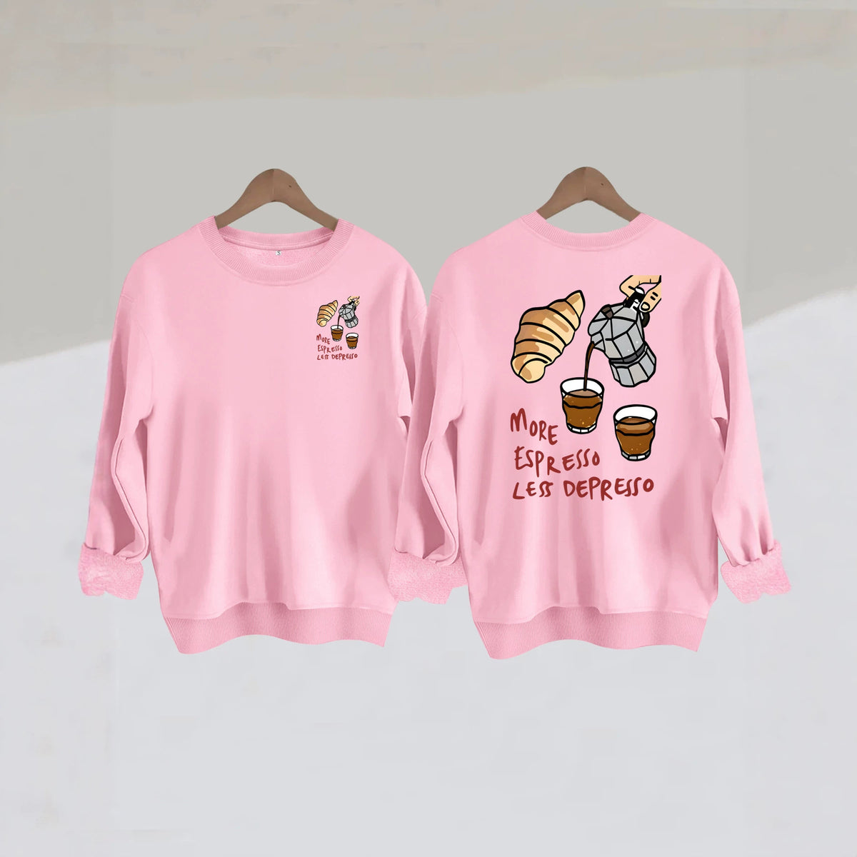Men’s Coffee & Croissant Graphic Hoodie