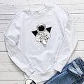 Round neck long sleeved sweatshirt
