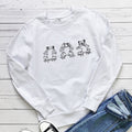 Round neck long sleeved sweatshirt