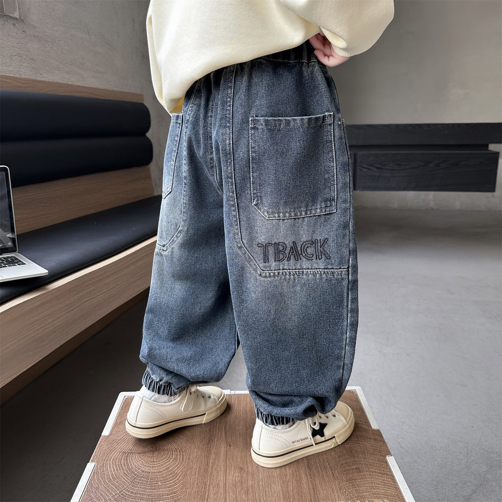 Boys' Cuffed Ankle Denim Pants
