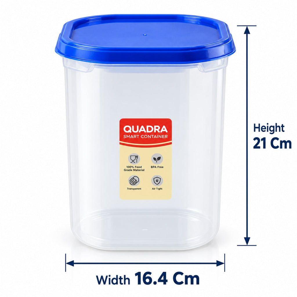 Plastic Food Storage Containers With Covers For Kitchen Organization (4 Pc Set)