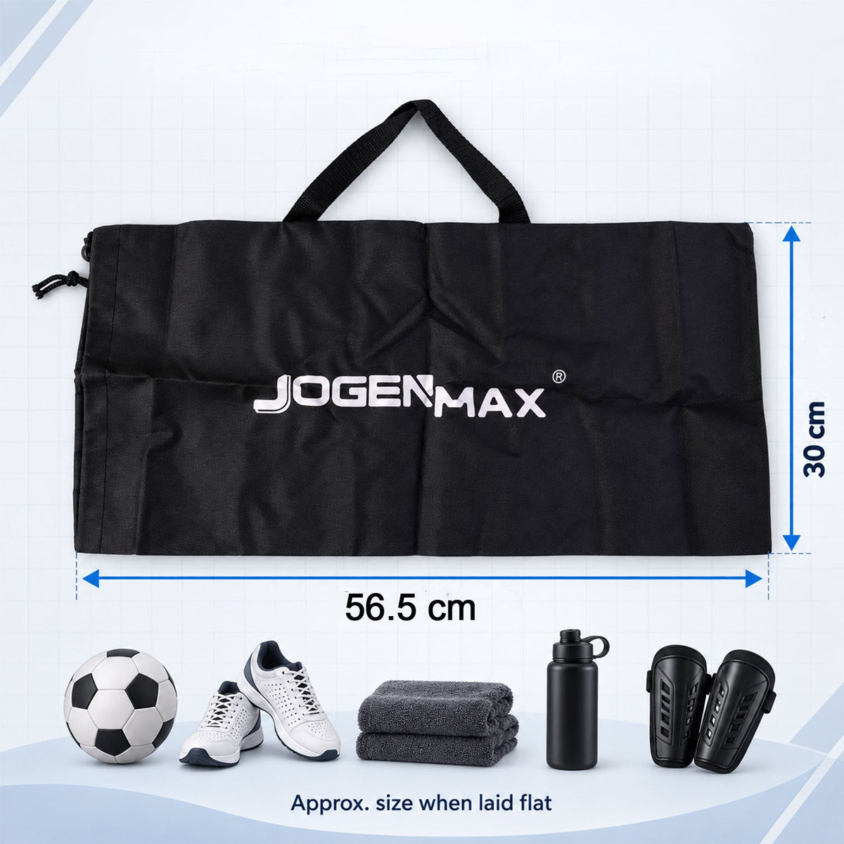 Sports Kit Bag With Drawstring Closure And Hand Straps For Gear (1 Pc 56x30 Cm)