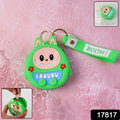 Cute Cartoon Character Coin Pouch With Keychain  Wrist Strap