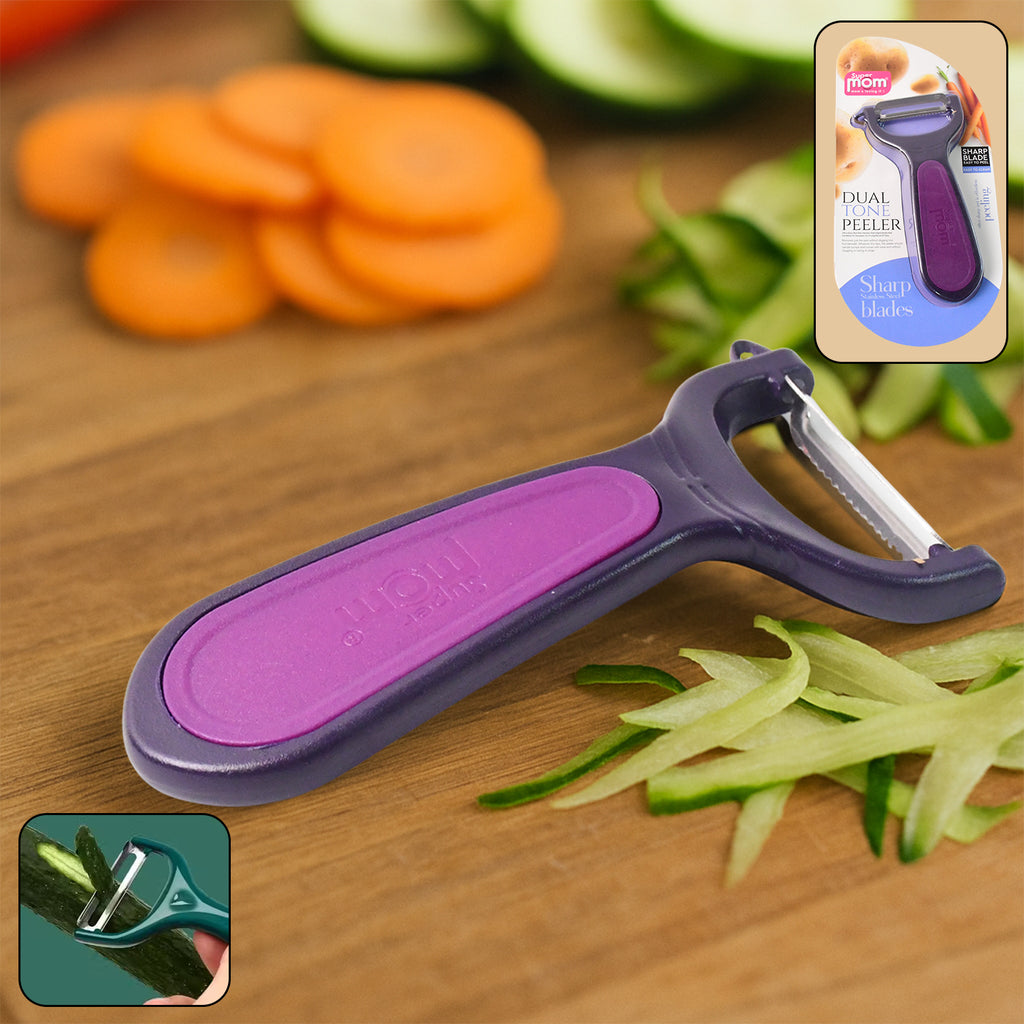 Supermom Dual Tone Peeler With Ultra Sharp Stainless Steel Blade (1 Pc)
