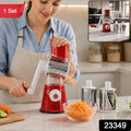 Manual Rotary Drum Grater And Slicer Stainless Steel 3 Drum Vegetable Cutter (1 Set)