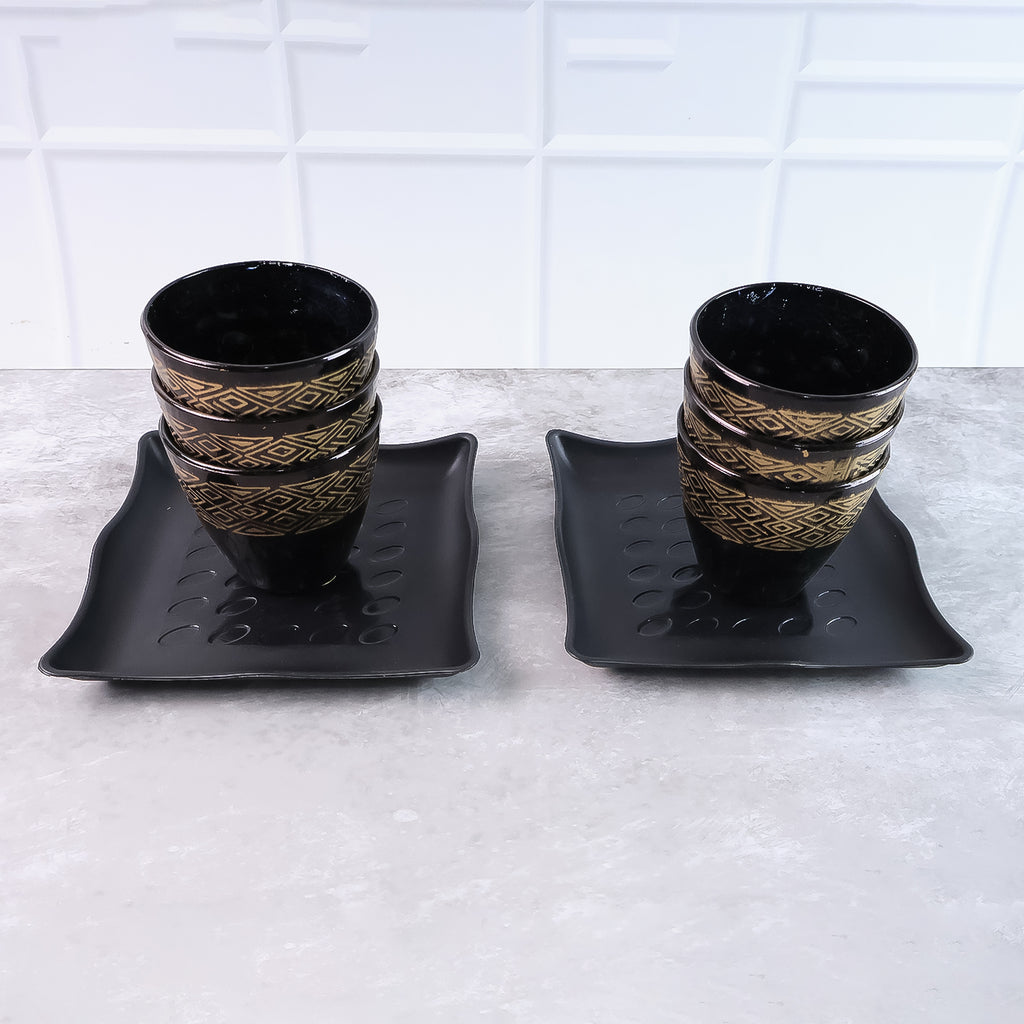 2 Bowl  6 Glass Snake Set ( 8 Pc Set )