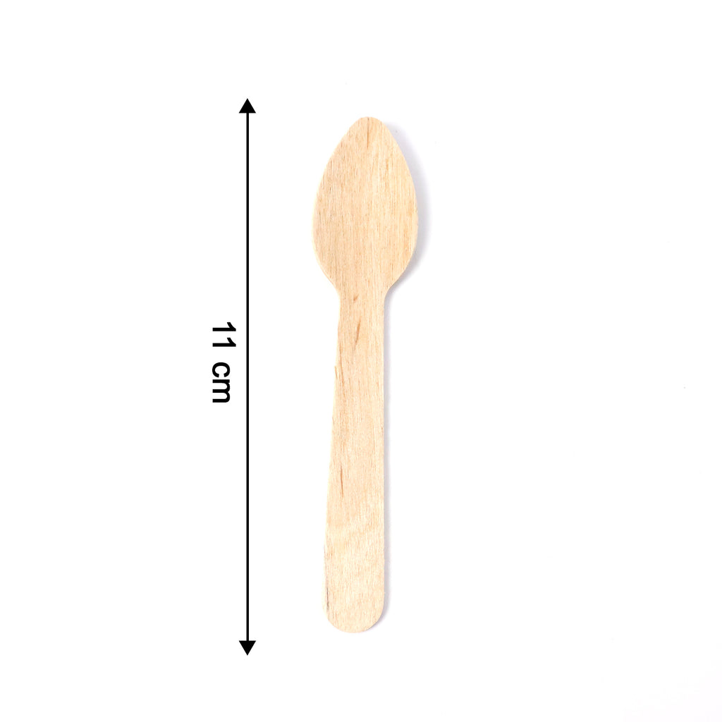 110mm Wooden Tea Spoon  30 Pcs Pack