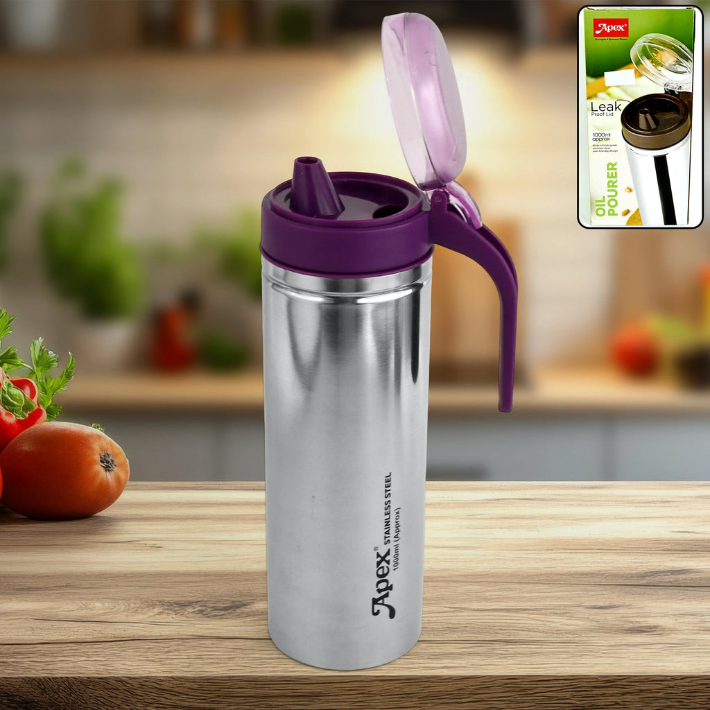 Apex 1000ml Approx Stainless Steel Oil Pourer (1 Pc)