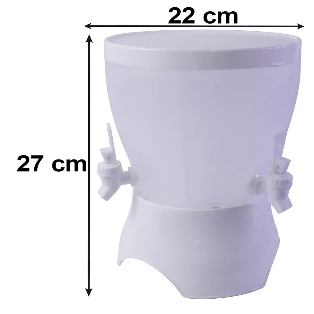 Plastic Cold Water Storage Dispenser Kettle With Dual Taps For Home Use (1 Pc)