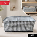 Foldable Cloth Organizer Basket Fabric Storage Box For Clothes Toys (1 Pc)