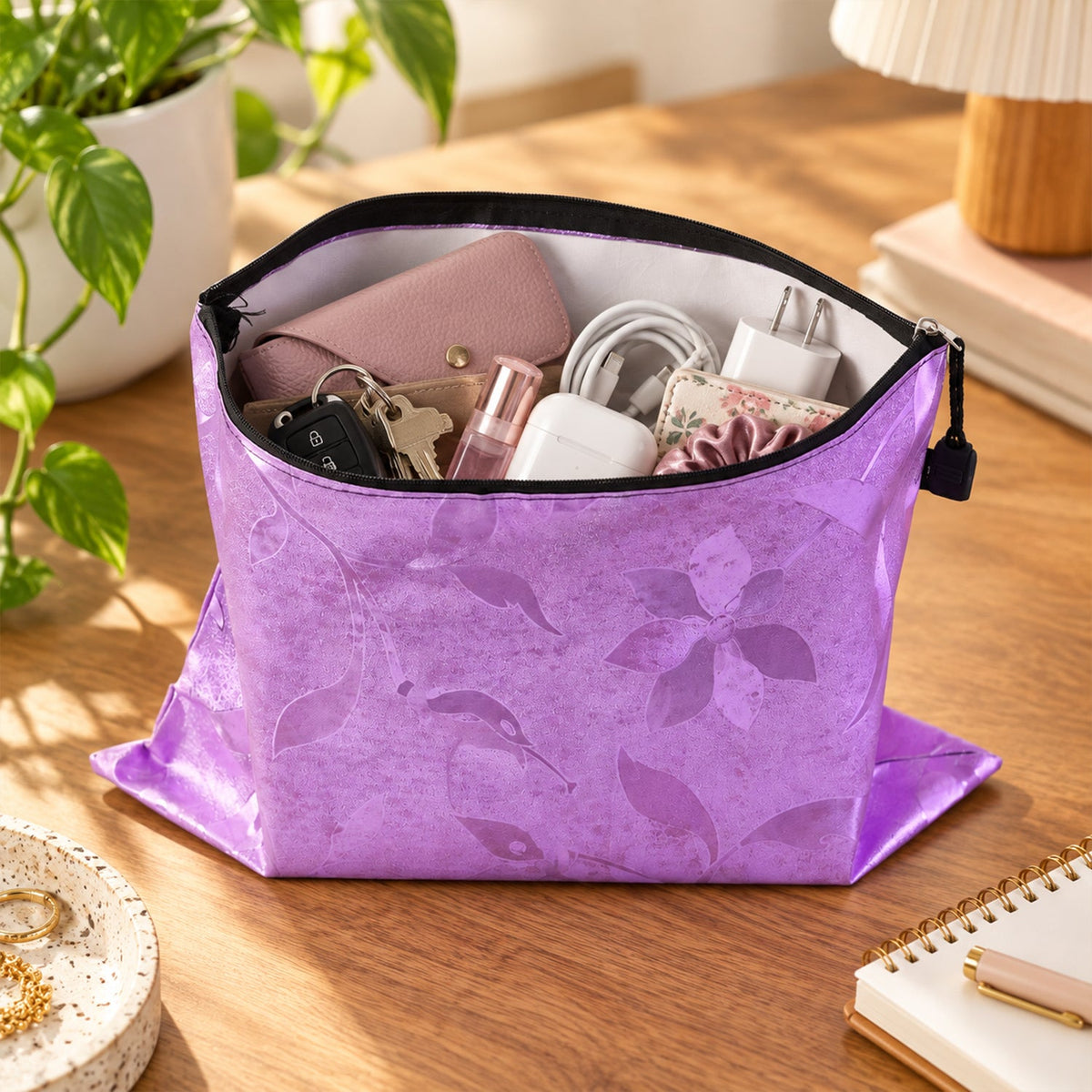 Zippered Travel Organizer Bag For Toiletries And Accessories (1 Pc 38x26.5 Cm)