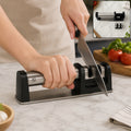 Two Stage Manual Knife Sharpener With Coarse And Fine Slots For Kitchen (1 Pc)