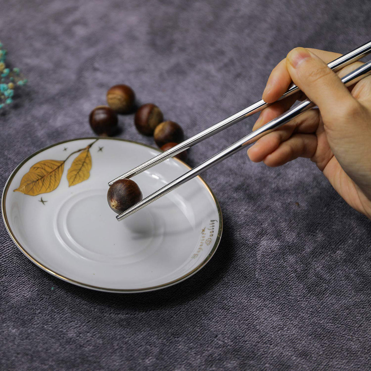 Premium Stainless Steel Reusable Chopsticks (2 Pc)