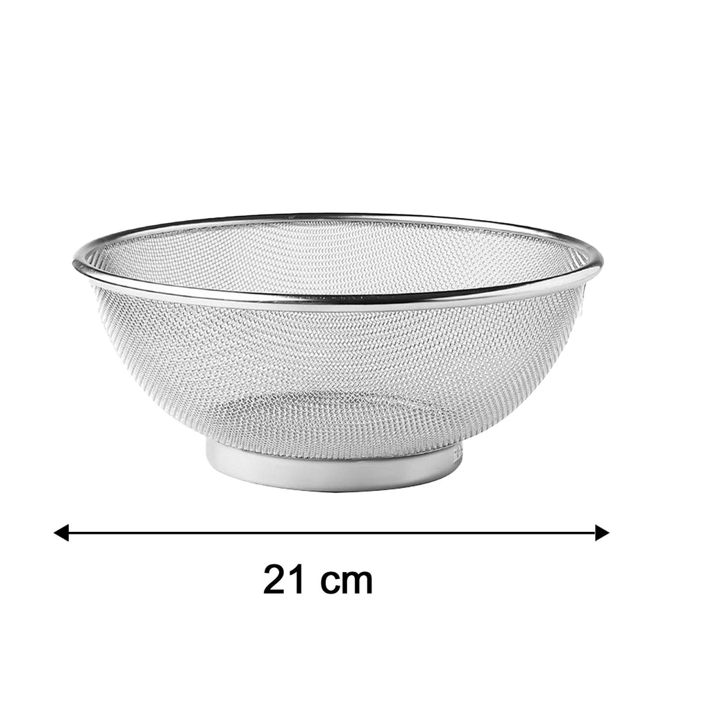 Stainless Steel Mesh Strainer Bowl Colander For Rinsing And Draining Food (1 Pc)