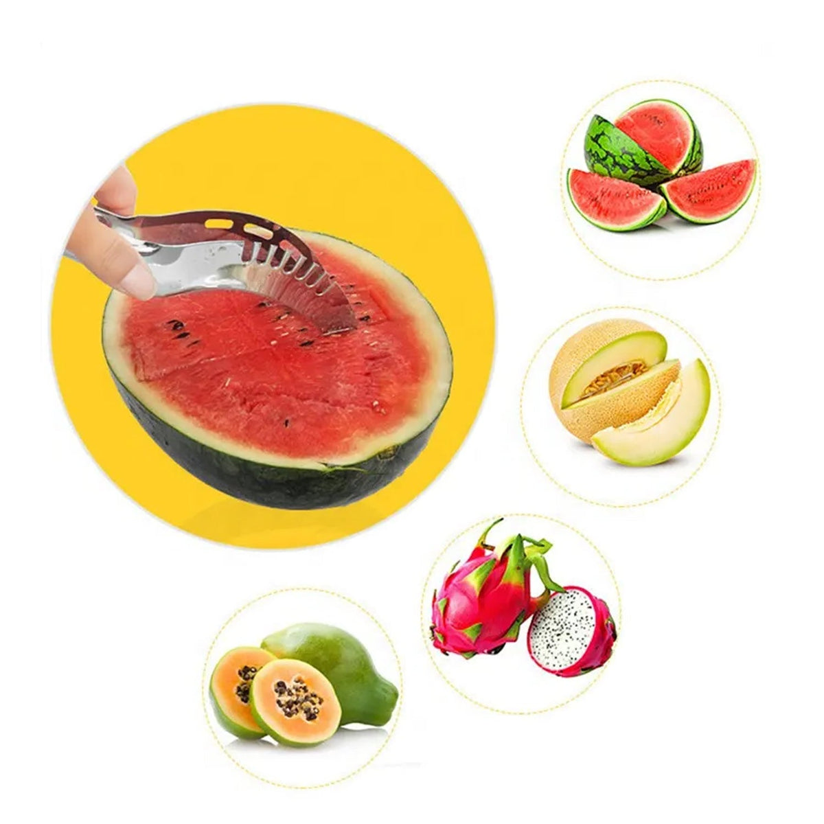 2047l Stainless Steel Watermelon Cantaloupe Slicer Knife Corer