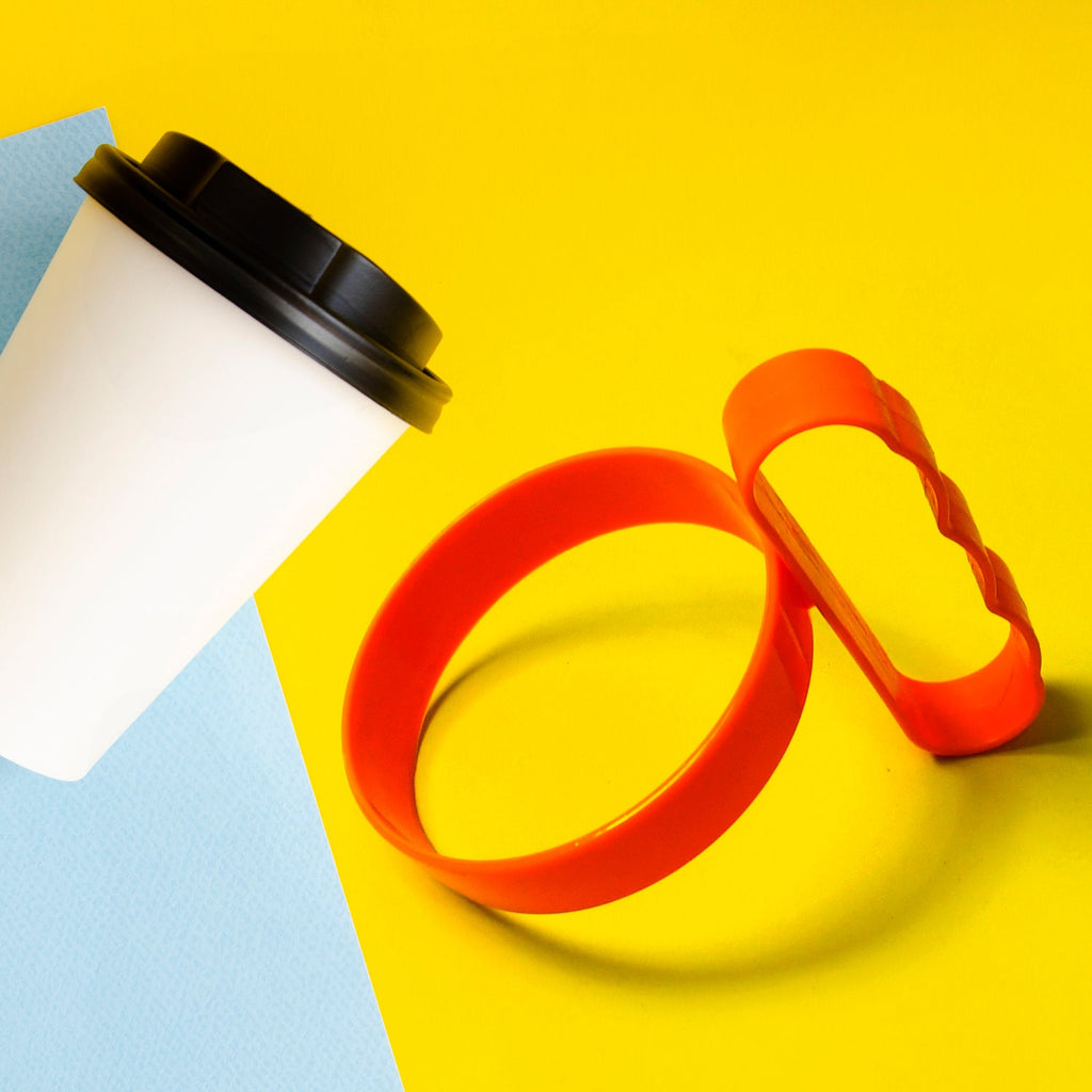 8195 Plastic Cup Tumbler Handle Anti Slip Travel Mug Holder (1 Pc)