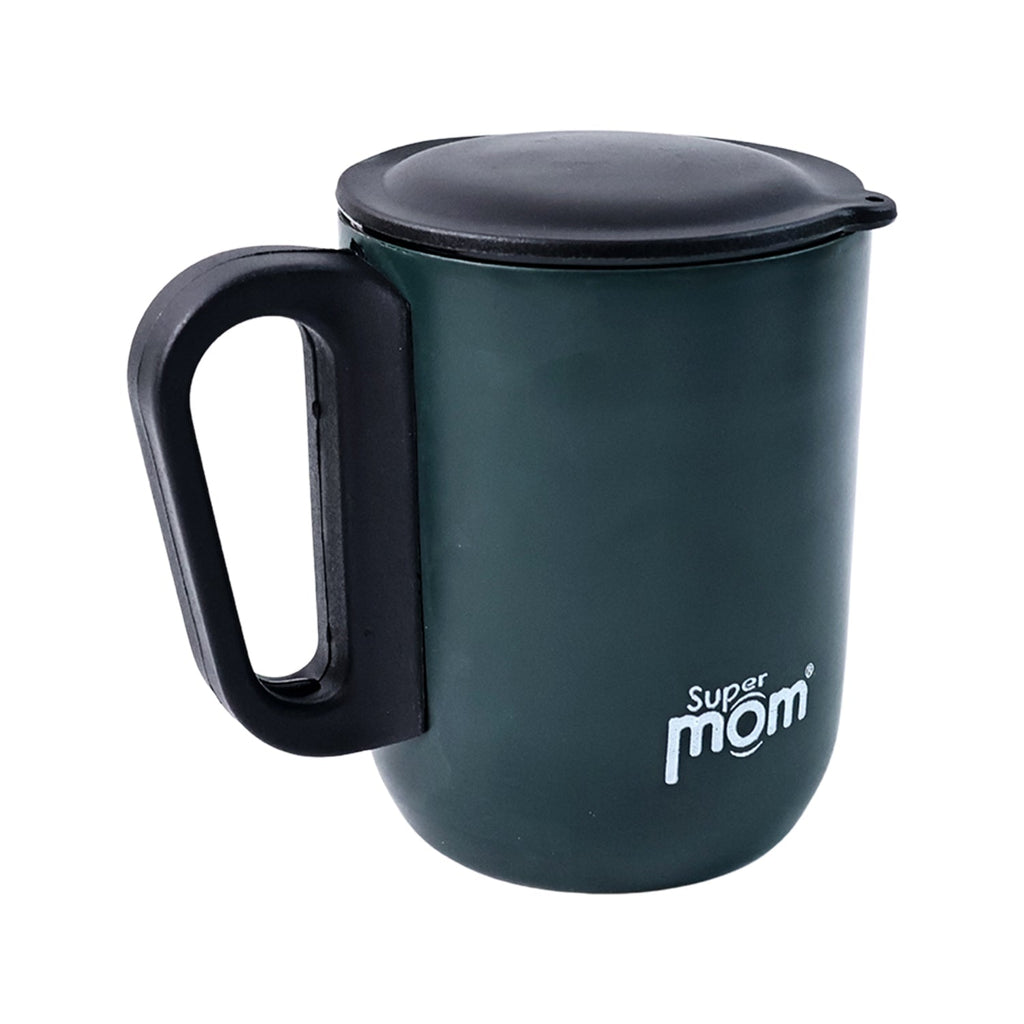 Supermom Metallic Stainless Steel Insulated Mug With Lid Approx 300ml