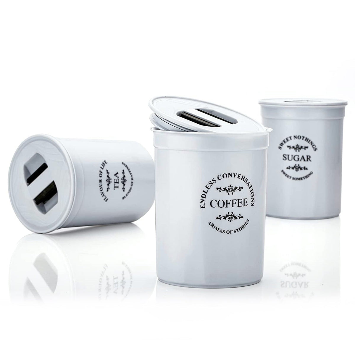 5766 Accurate Seal Tea Sugar Coffee Container 3 Pcs