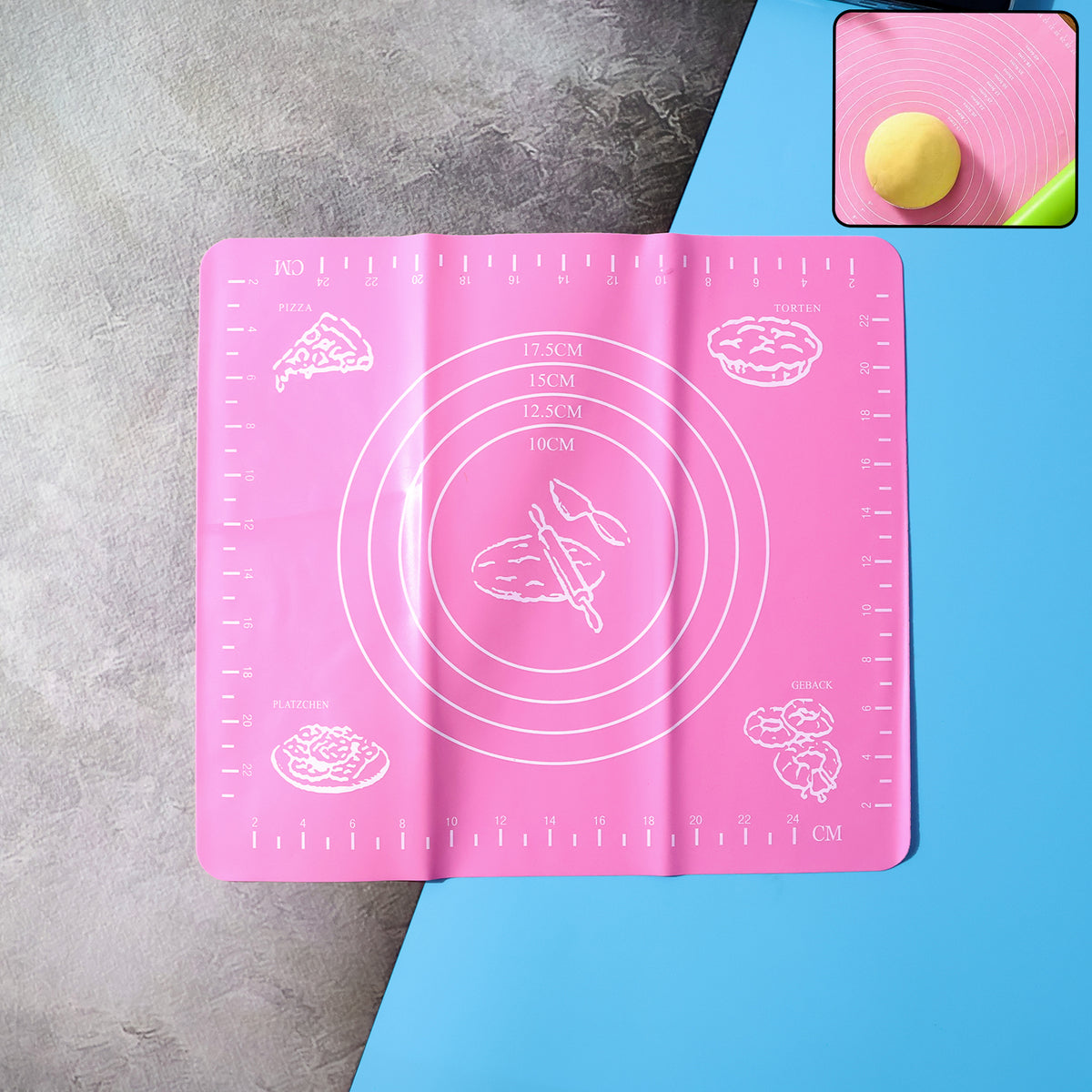 Non-stick Dough Rolling  Baking Mat - (1 Pc  29x26 Cm)