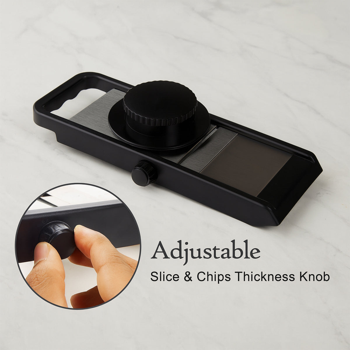 Premium Adjustable Vegetable  Fruit Slicer With Sharp Stainless Steel Blade