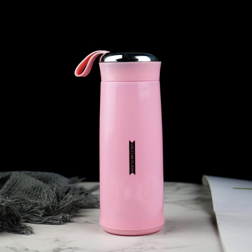 Water Bottle 400ml Leak Proof Glass Water Bottle With Daily Water Intake For Gym And Children Nice Bottle (1 Pc  Pink Color)