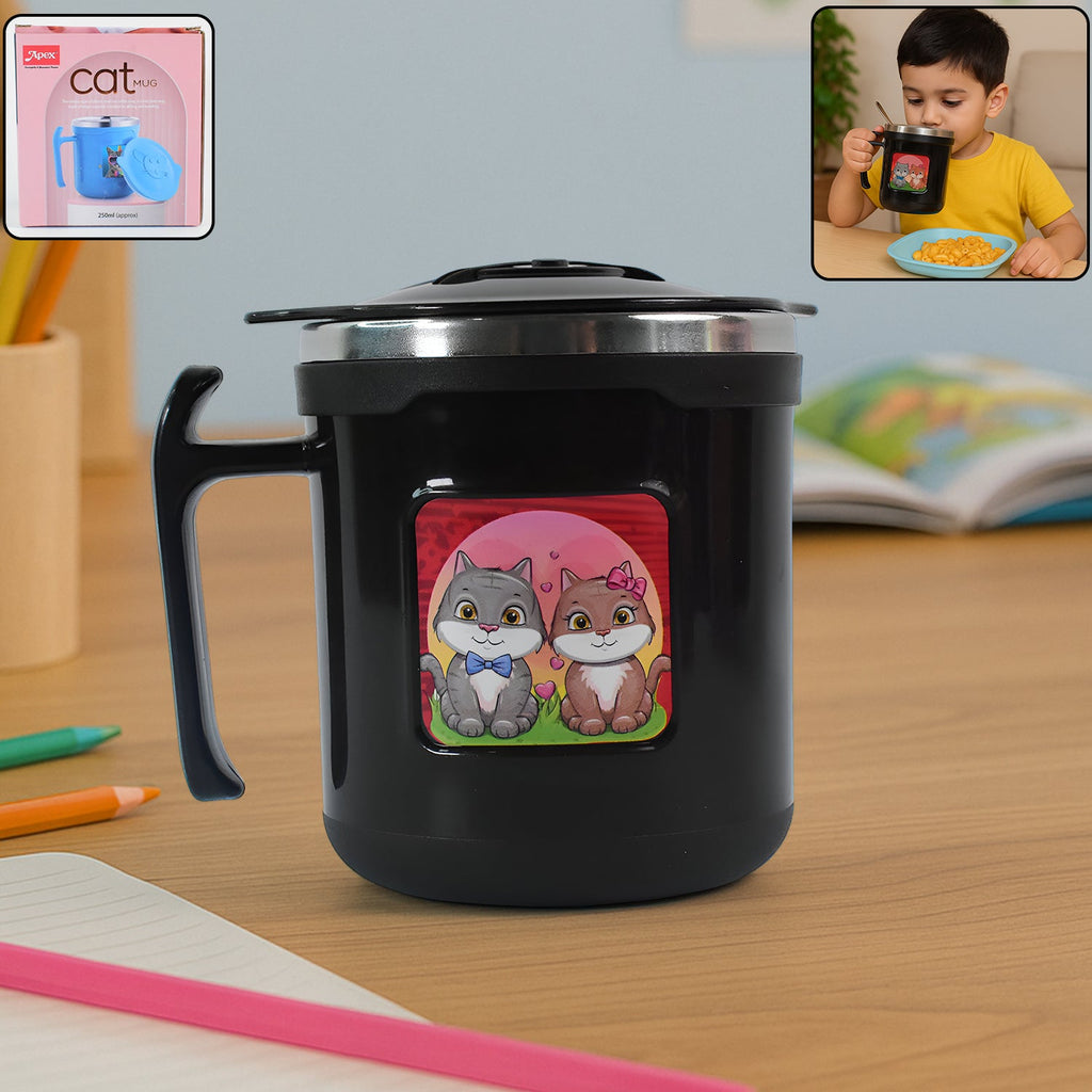 1 Pc Apex Cat Mug 250 Ml Stainless Steel Insulated Inner