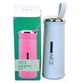 Water Bottle 400ml Leak Proof Glass Water Bottle
