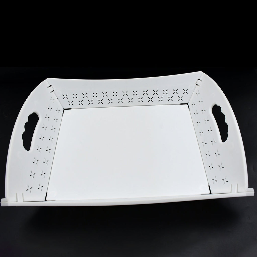 10018 Foldable Serving Tray Plastic Serving Tray with Handle