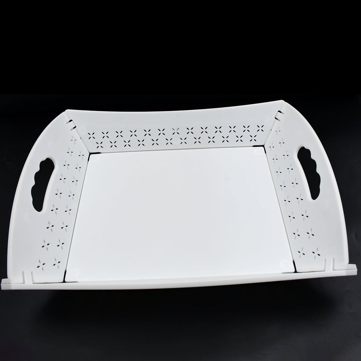10018 Foldable Serving Tray Plastic Serving Tray with Handle