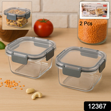 Apex Press N Lock Airtight Food Storage Container Set (2pc450ml) Approx