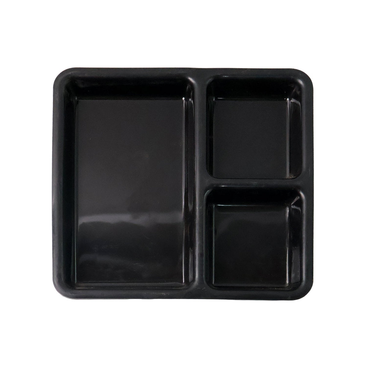 Plastic Multi-compartment Meal Serving Tray 3-section Rectangular Dining Plate