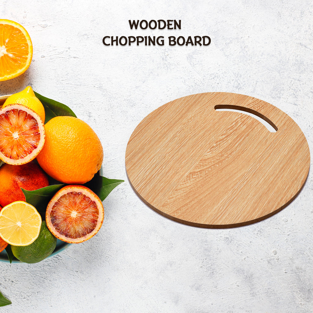7123 Wooden Round Chopping Board  For Chopping Fruit  Vegetable