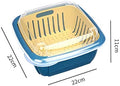 2355 Double Layer Food Drainer Washing Basket