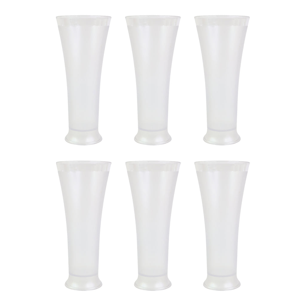 Supermom Plastic Faluda Matt Glass Set (300ml  6 Pc)